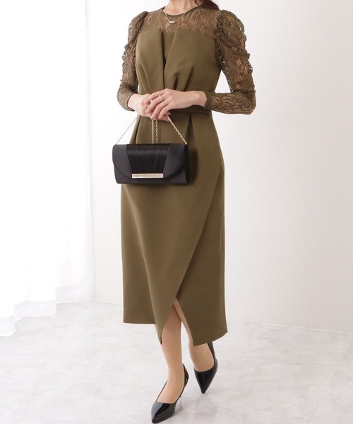 Lace Ladies(レースレディース)の「サテン タック ビジュー付き クラッチ バッグ(クラッチバッグ・レディース・グレー/アイボリー/ブラック・FREE)」の11枚目の写真