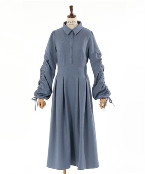 axes femme（アクシーズファム）の「ドロスト袖ハイウエストワンピース（ワンピース・レディース・ブラック/ブルー/グレー・FREE）」の15枚目の写真