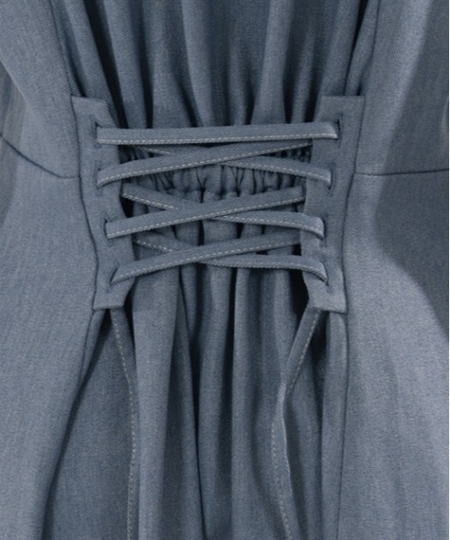 axes femme（アクシーズファム）の「ドロスト袖ハイウエストワンピース（ワンピース・レディース・ブラック/ブルー/グレー・FREE）」の22枚目の写真