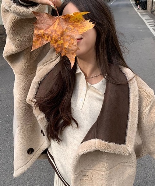 セール】2way リバーシブルムートンボアジャケット（ブルゾン）｜Sibra