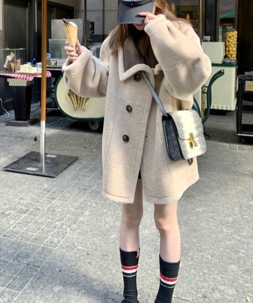 Sibra(シブラ)の「2way リバーシブルムートンボアジャケット(ブルゾン・レディース・モカ/ブラウン・M)」の20枚目の写真