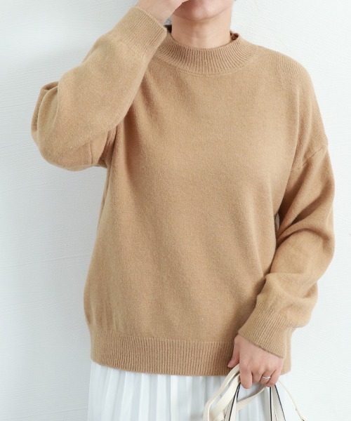 Miniministore(ミニミニストア)の「ニットセーター カラーニット 長袖 秋冬(ニット/セーター・レディース・ライトベージュ/ダークベージュ/ライトイエロー/イエロー/ホワイト/ピンク/パープル・FREE)」の3枚目の写真