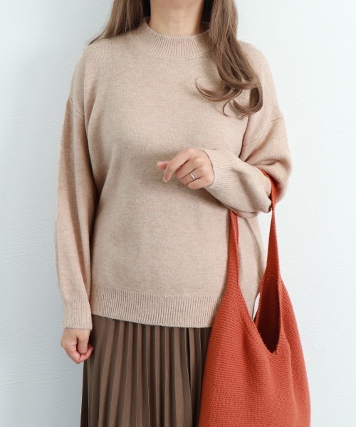 Miniministore(ミニミニストア)の「ニットセーター カラーニット 長袖 秋冬(ニット/セーター・レディース・ライトベージュ/ダークベージュ/ライトイエロー/イエロー/ホワイト/ピンク/パープル・FREE)」の9枚目の写真