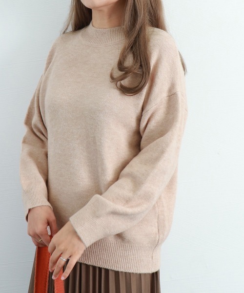 Miniministore(ミニミニストア)の「ニットセーター カラーニット 長袖 秋冬(ニット/セーター・レディース・ライトベージュ/ダークベージュ/ライトイエロー/イエロー/ホワイト/ピンク/パープル・FREE)」の10枚目の写真