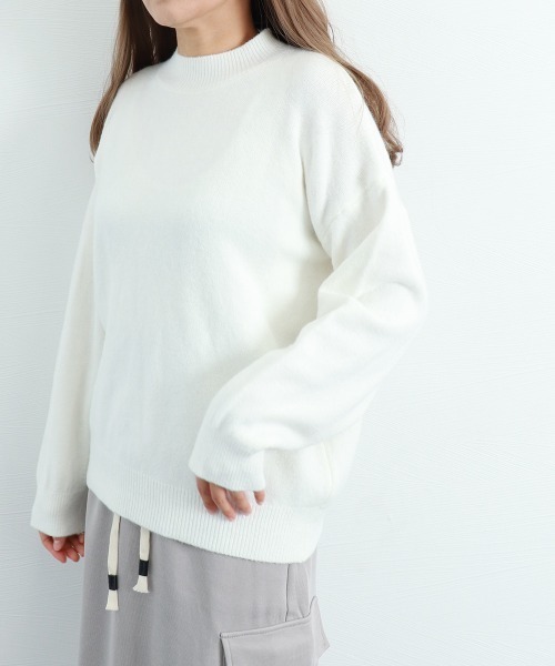 Miniministore(ミニミニストア)の「ニットセーター カラーニット 長袖 秋冬(ニット/セーター・レディース・ライトベージュ/ダークベージュ/ライトイエロー/イエロー/ホワイト/ピンク/パープル・FREE)」の13枚目の写真