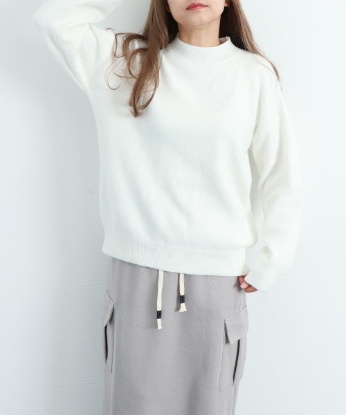Miniministore(ミニミニストア)の「ニットセーター カラーニット 長袖 秋冬(ニット/セーター・レディース・ライトベージュ/ダークベージュ/ライトイエロー/イエロー/ホワイト/ピンク/パープル・FREE)」の15枚目の写真