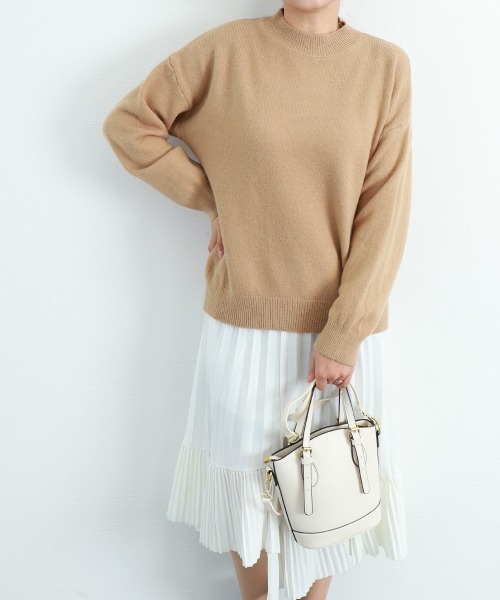 Miniministore(ミニミニストア)の「ニットセーター カラーニット 長袖 秋冬(ニット/セーター・レディース・ライトベージュ/ダークベージュ/ライトイエロー/イエロー/ホワイト/ピンク/パープル・FREE)」の18枚目の写真