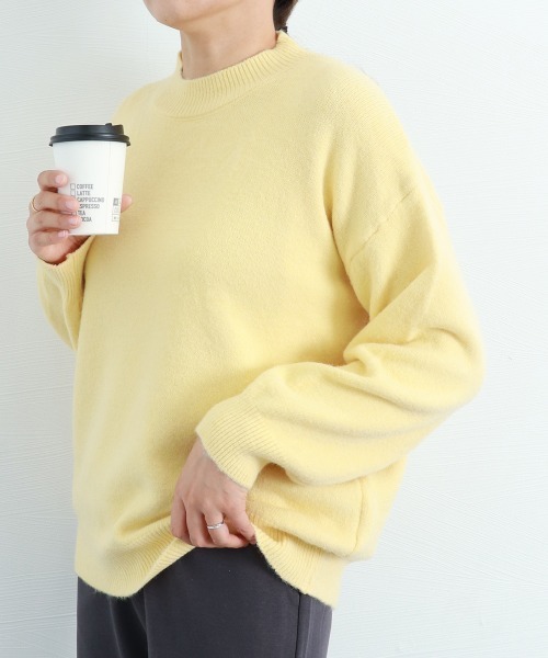 Miniministore(ミニミニストア)の「ニットセーター カラーニット 長袖 秋冬(ニット/セーター・レディース・ライトベージュ/ダークベージュ/ライトイエロー/イエロー/ホワイト/ピンク/パープル・FREE)」の20枚目の写真