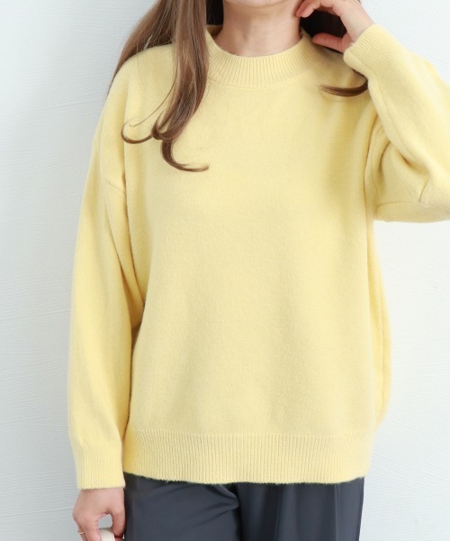 Miniministore(ミニミニストア)の「ニットセーター カラーニット 長袖 秋冬(ニット/セーター・レディース・ライトベージュ/ダークベージュ/ライトイエロー/イエロー/ホワイト/ピンク/パープル・FREE)」の21枚目の写真