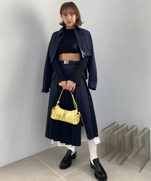 LILY BROWN(リリーブラウン)の「ステップヘムスリットプリーツスカート(スカート・レディース・ベージュ/ネイビー/チェック・0/1)」の12枚目の写真