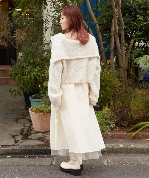 w closet（ダブルクローゼット）の「【２WAY】チュールリバーシブルキャミワンピース（ワンピース・レディース・スミクロ/イエロー/キナリ/サックスブルー/ピンク・FREE）」の14枚目の写真