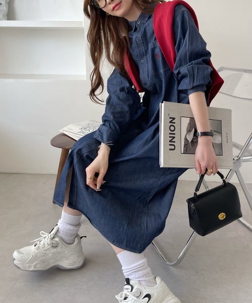 U.S. POLO ASSN.（ユーエスポロアッスン）の「U.S. POLO ASSN.デニムシャツワンピ（ワンピース・レディース・ダークネイビー/ブルー系その他・FREE）」の13枚目の写真