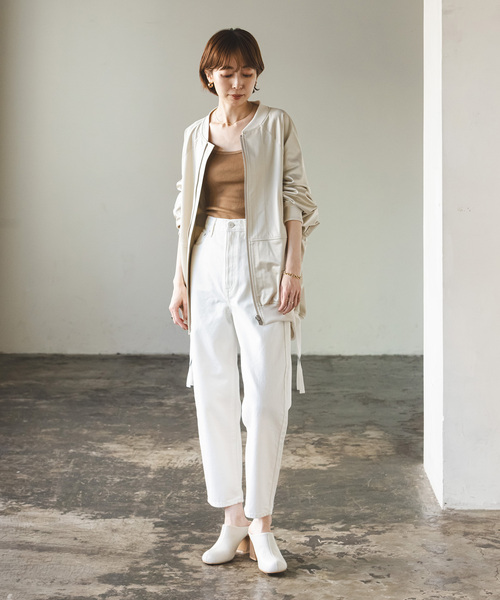NEEDBY heritage ニードバイ ヘリテージ LISA 白 24サイズ NEED BY heritag/ニードバイヘリテージ LISA（デニムパンツ