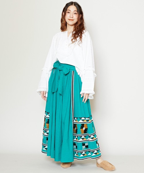 チャイハネ（チャイハネ）の「【チャイハネ】オルンテ刺繍スカート