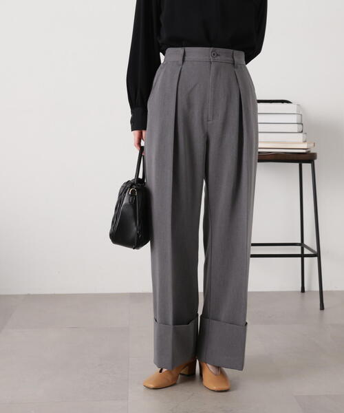 N.(N. Natural Beauty Basic)(エヌエヌナチュラルビューティーベーシック)の「◆【S Size Line】ロールアップワイドパンツ(その他パンツ・レディース・ブルー/グレー・SMALL/MEDIUM)」の4枚目の写真