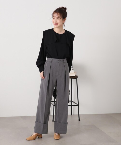 N.(N. Natural Beauty Basic)(エヌエヌナチュラルビューティーベーシック)の「◆【S Size Line】ロールアップワイドパンツ(その他パンツ・レディース・ブルー/グレー・SMALL/MEDIUM)」の7枚目の写真