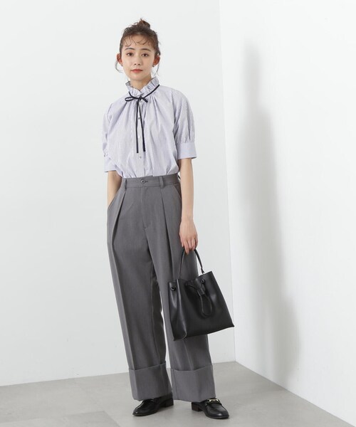 N.(N. Natural Beauty Basic)(エヌエヌナチュラルビューティーベーシック)の「◆【S Size Line】ロールアップワイドパンツ(その他パンツ・レディース・ブルー/グレー・SMALL/MEDIUM)」の9枚目の写真