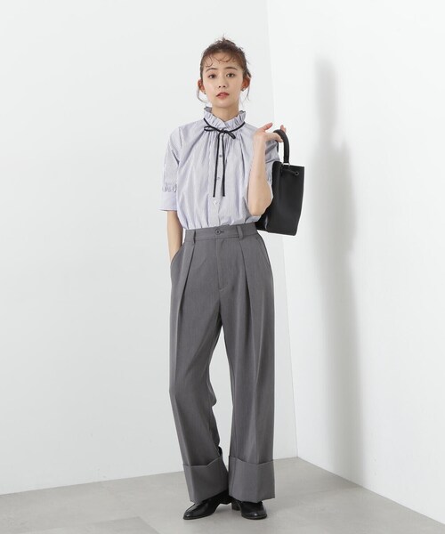 N.(N. Natural Beauty Basic)(エヌエヌナチュラルビューティーベーシック)の「◆【S Size Line】ロールアップワイドパンツ(その他パンツ・レディース・ブルー/グレー・SMALL/MEDIUM)」の10枚目の写真