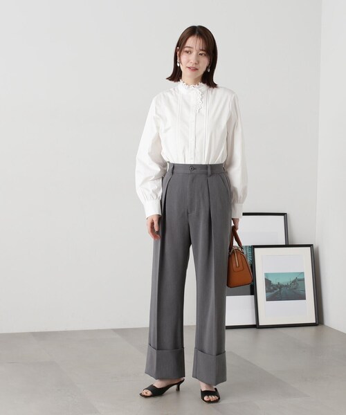 N.(N. Natural Beauty Basic)(エヌエヌナチュラルビューティーベーシック)の「◆【S Size Line】ロールアップワイドパンツ(その他パンツ・レディース・ブルー/グレー・SMALL/MEDIUM)」の11枚目の写真