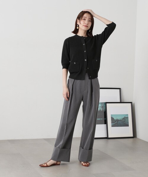 N.(N. Natural Beauty Basic)(エヌエヌナチュラルビューティーベーシック)の「◆【S Size Line】ロールアップワイドパンツ(その他パンツ・レディース・ブルー/グレー・SMALL/MEDIUM)」の14枚目の写真