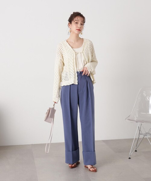 N.(N. Natural Beauty Basic)(エヌエヌナチュラルビューティーベーシック)の「◆【S Size Line】ロールアップワイドパンツ(その他パンツ・レディース・ブルー/グレー・SMALL/MEDIUM)」の22枚目の写真