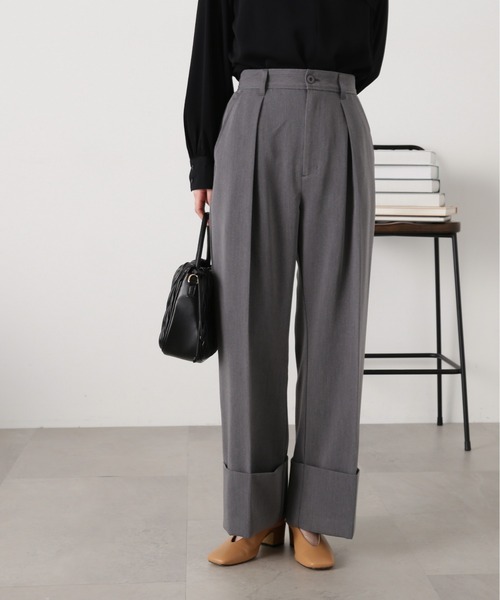 N.(N. Natural Beauty Basic)(エヌエヌナチュラルビューティーベーシック)の「◆【S Size Line】ロールアップワイドパンツ(その他パンツ・レディース・ブルー/グレー・SMALL/MEDIUM)」の1枚目の写真