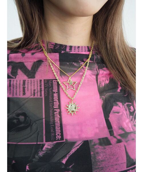 EVRIS（エヴリス）の「STAR MOTIF2連ネックレス（ネックレス・レディース・ゴールド/シルバー・FREE）」の8枚目の写真