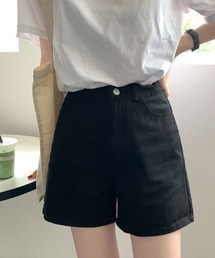 ハイウエスト カラーショートパンツ 韓国