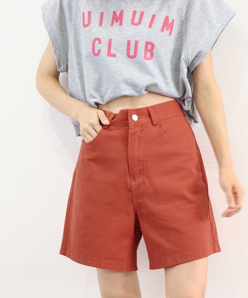 Miniministore(ミニミニストア)の「ハイウエスト カラーショートパンツ 韓国(チノパンツ・レディース・ダークグリーン/ピンク/ライトブルー/ブラック/オレンジ/ベージュ・L/S/M)」の14枚目の写真