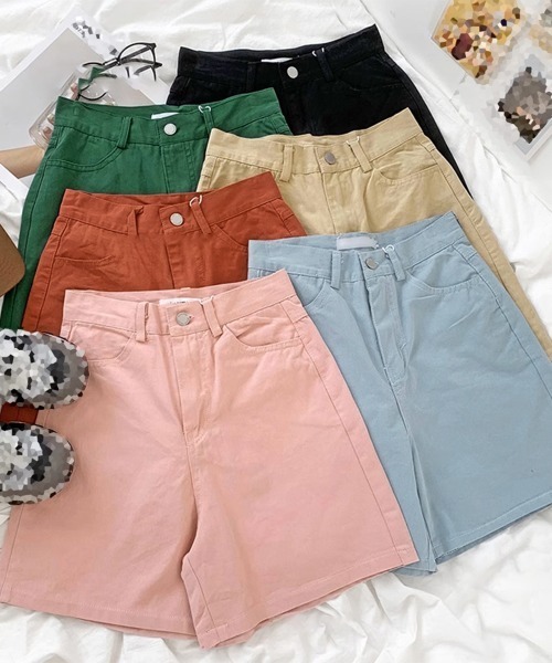 Miniministore(ミニミニストア)の「ハイウエスト カラーショートパンツ 韓国(チノパンツ・レディース・ダークグリーン/ピンク/ライトブルー/ブラック/オレンジ/ベージュ・L/S/M)」の17枚目の写真