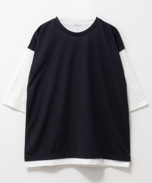 URBAN COLLECTION（アーバンコレクション）の「URBAN COLLECTION 梨地フェイクベストレイヤードTシャツ（Tシャツ/カットソー・メンズ・ライトグレー/ブルー/チャコールグレー・S/XL/L/M）」の13枚目の写真