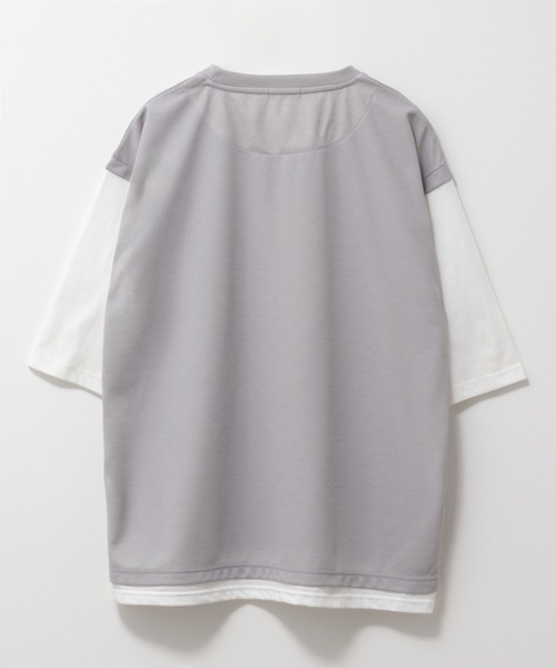 URBAN COLLECTION（アーバンコレクション）の「URBAN COLLECTION 梨地フェイクベストレイヤードTシャツ（Tシャツ/カットソー・メンズ・ライトグレー/ブルー/チャコールグレー・S/XL/L/M）」の15枚目の写真