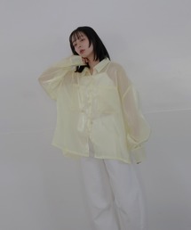 オーガンジーシアーシャツ