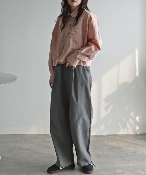 COURO(コウロ)の「ナイロンカーブパンツ(その他パンツ・レディース・カーキ/ブラック/チャコールグレー/ピンク/ホワイト・M)」の19枚目の写真