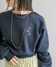 mystic | 【2色展開】刺繍ショートスウェット(スウェット)