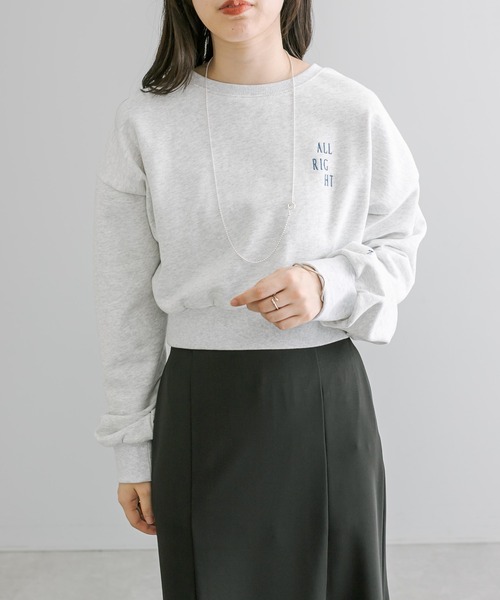 mystic(ミスティック)の「【2色展開】刺繍ショートスウェット(スウェット・レディース・ネイビー/グレー・FREE)」の7枚目の写真