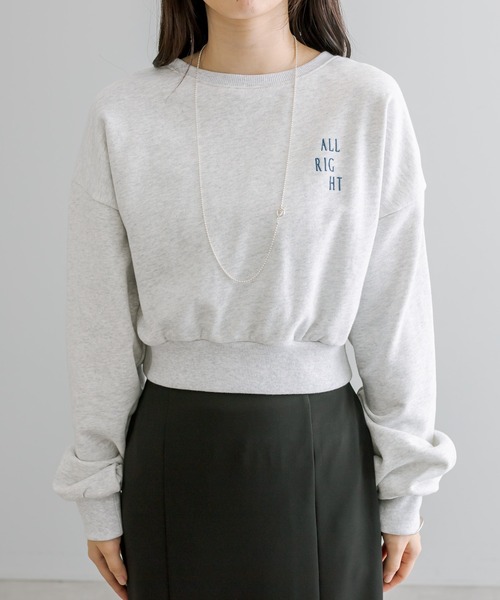 mystic(ミスティック)の「【2色展開】刺繍ショートスウェット(スウェット・レディース・ネイビー/グレー・FREE)」の19枚目の写真