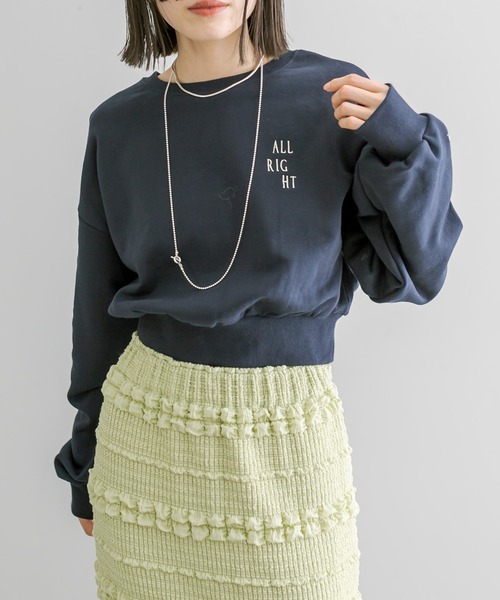 mystic(ミスティック)の「【2色展開】刺繍ショートスウェット(スウェット・レディース・ネイビー/グレー・FREE)」の15枚目の写真