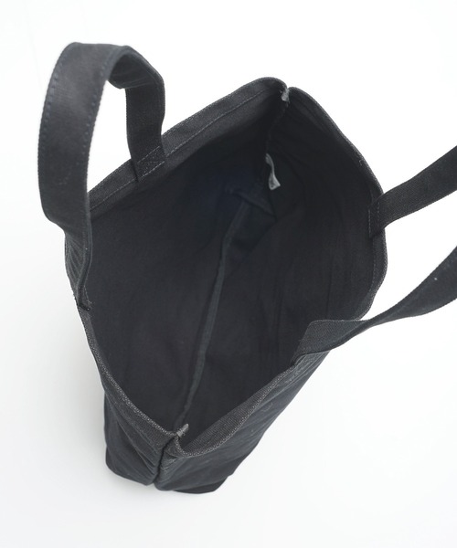 X-girl（エックスガール）の「GLITTER OVAL LOGO CANVAS TOTE BAG（トートバッグ・レディース・ブラック/ホワイト・ONE SIZE）」の9枚目の写真