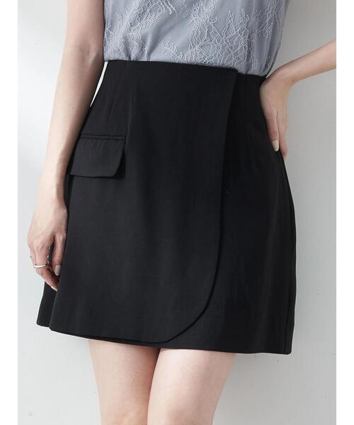 earth music&ecology（アースミュージックアンドエコロジー）の「ラップミニスカート（スカート・レディース・ライトブルー/ライトベージュ/ブラック・M/S）」の14枚目の写真