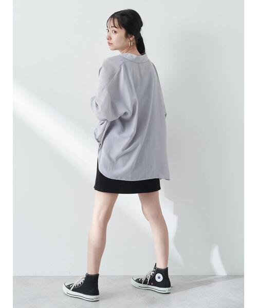 earth music&ecology（アースミュージックアンドエコロジー）の「ラップミニスカート（スカート・レディース・ライトブルー/ライトベージュ/ブラック・M/S）」の18枚目の写真