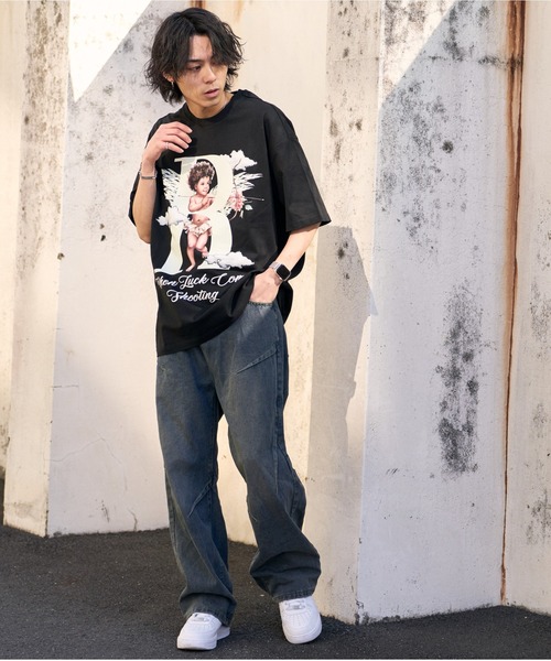 Good Riddance(グッドリダンス)の「<Good Riddanceコラボ>エンジェル デザイン フロントプリント 半袖Tシャツ(Tシャツ/カットソー・メンズ・ブラック/グレー・FREE)」の7枚目の写真