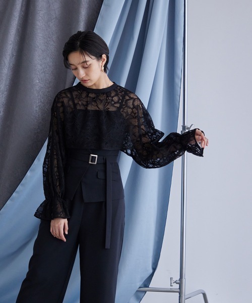 Callarus（カラルス）の「〔Callarus〕2WAYレースデザインボレロ＋