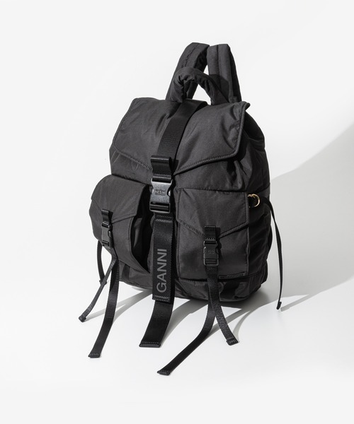 GANNI(ガニー)の「GANNI Recycled Tech Backpack ガニー リサイクル テック バックパック(バックパック/リュック・レディース・ブラック・FREE)」の12枚目の写真