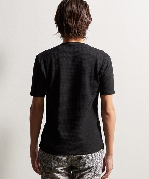 HIDEAWAYS NICOLE(ハイダウェイニコル)の「バスケットリンクスVネック半袖プルオーバー(Tシャツ/カットソー・メンズ・オフホワイト/ブラック/シルバーグレー/ネイビー/ピンク・MEDIUM/LARGE/X-LARGE)」の20枚目の写真