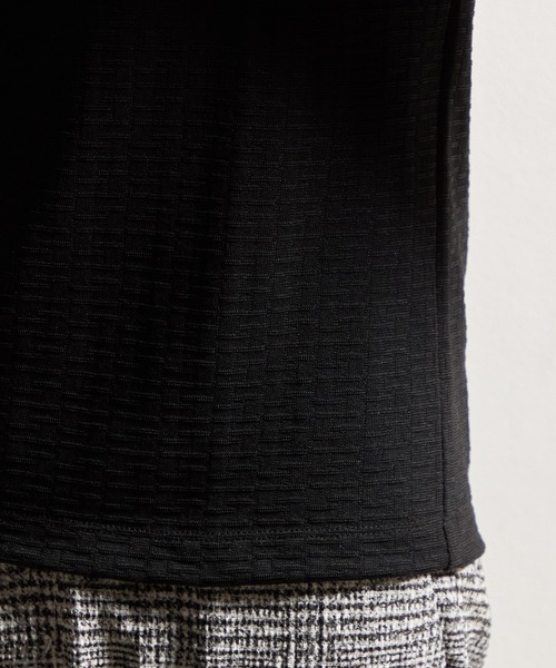 HIDEAWAYS NICOLE(ハイダウェイニコル)の「バスケットリンクスVネック半袖プルオーバー(Tシャツ/カットソー・メンズ・オフホワイト/ブラック/シルバーグレー/ネイビー/ピンク・MEDIUM/LARGE/X-LARGE)」の9枚目の写真