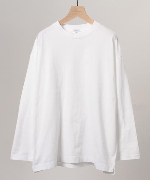 BEAUTY&YOUTH UNITED ARROWS（ビューティーアンドユースユナイテッドアローズ）の「BY ∴ ワイドクルーネック ロングスリーブ MADE IN JAPAN◆（Tシャツ/カットソー・メンズ・ネイビー/ブラック/ホワイト・LARGE/MEDIUM/SMALL）」の2枚目の写真