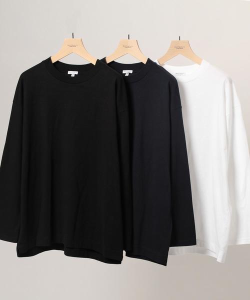 BEAUTY&YOUTH UNITED ARROWS（ビューティーアンドユースユナイテッドアローズ）の「BY ∴ ワイドクルーネック ロングスリーブ MADE IN JAPAN◆（Tシャツ/カットソー・メンズ・ネイビー/ブラック/ホワイト・LARGE/MEDIUM/SMALL）」の9枚目の写真