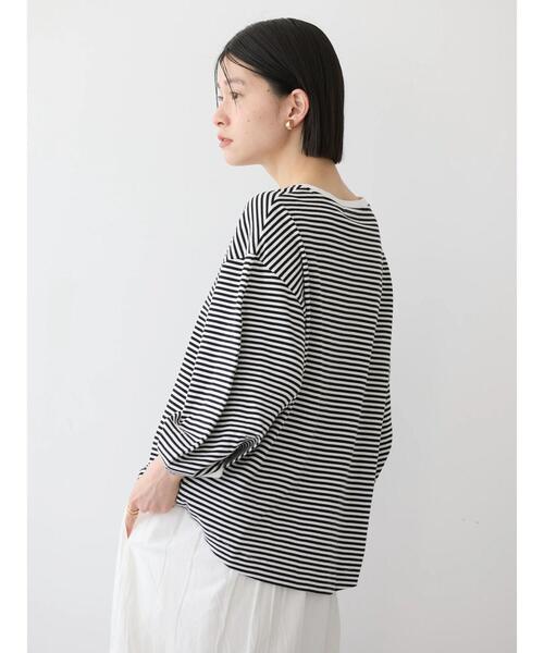 AMERICAN HOLIC(アメリカンホリック)の「UVカット7分袖タックプルオーバー(Tシャツ/カットソー・レディース・チャコールグレー/オフホワイト/その他7・M/L)」の13枚目の写真