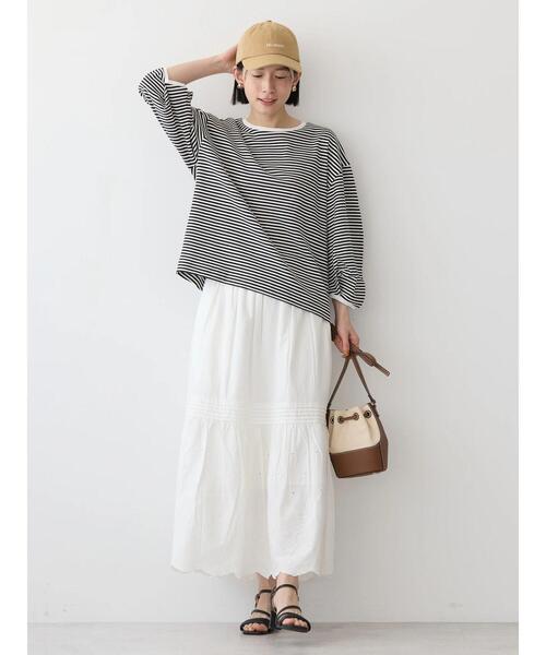 AMERICAN HOLIC(アメリカンホリック)の「UVカット7分袖タックプルオーバー(Tシャツ/カットソー・レディース・チャコールグレー/オフホワイト/その他7・M/L)」の18枚目の写真